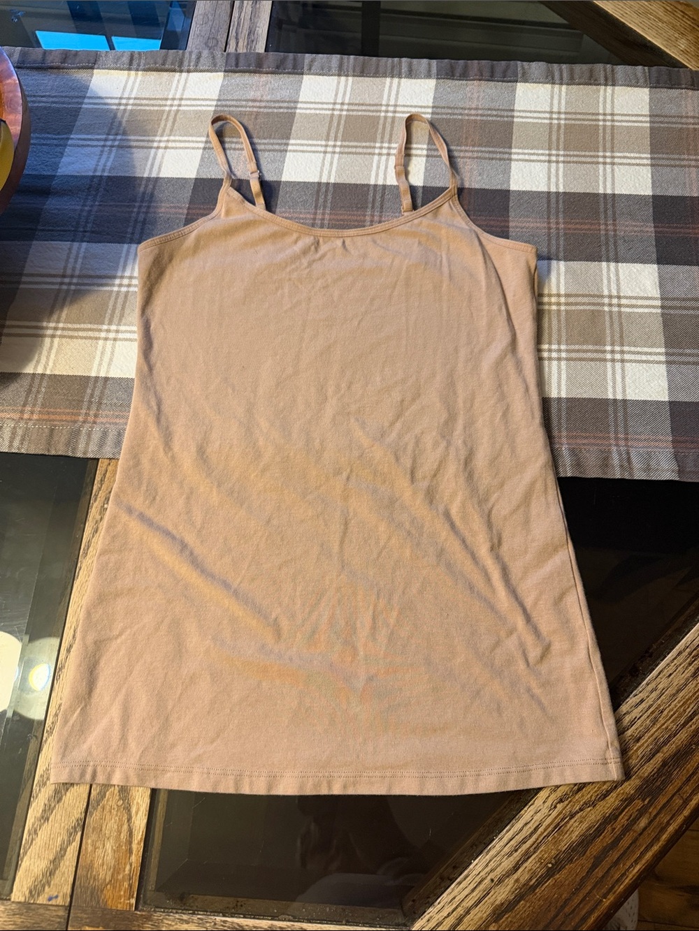 Felina tan camisole with adjustable spaghetti straps